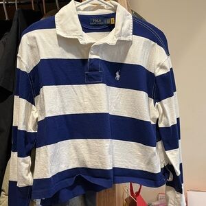 Polo by Ralph Lauren Vintage Jersey Women’s Stripped Blue and White